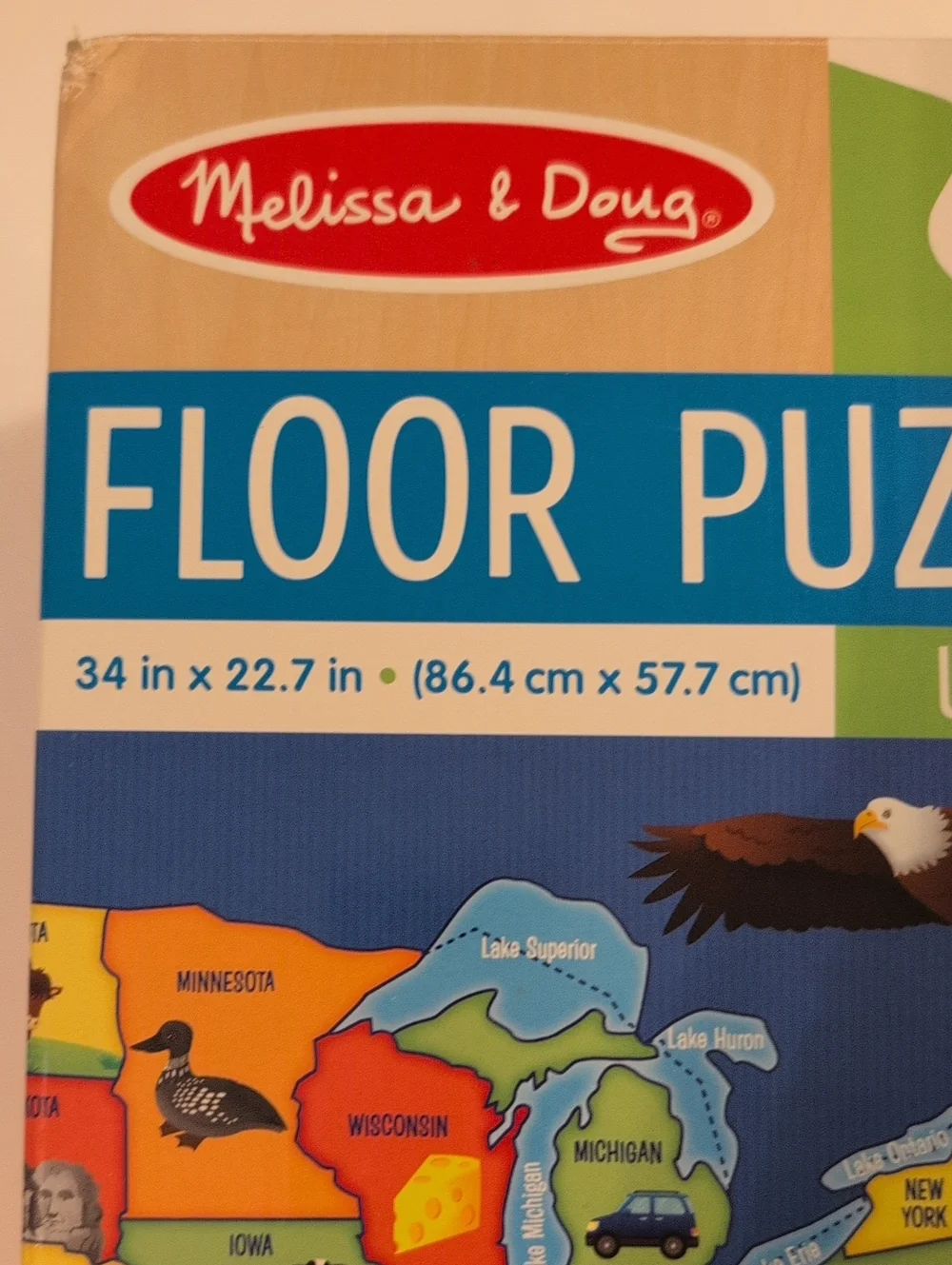 Melissa & Doug USA Map Floor Puzzle 42 Pc